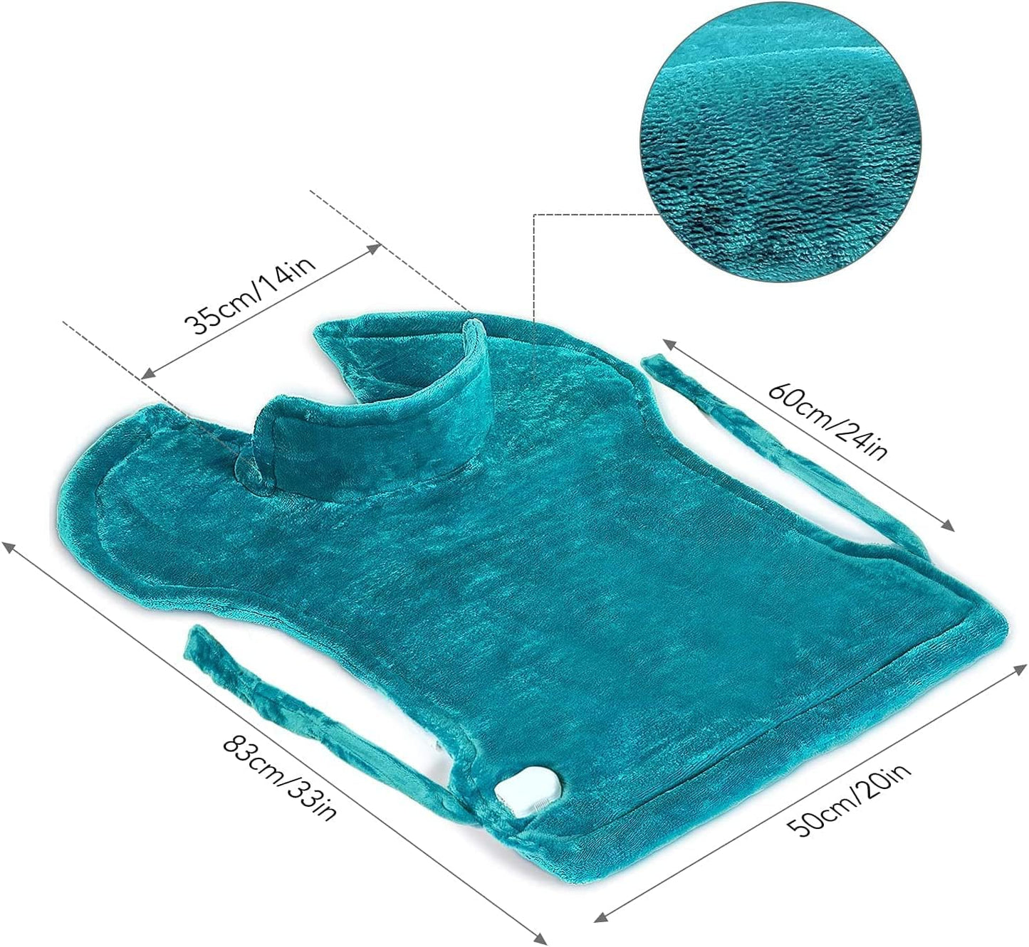 HOSOME Grand Heizkissen pour Rücken et Schultern, 60 x 90 cm Warm Wickel avec réchauffement plus rapide et 5 Heizstufen, Abschaltung erhältlich automatique – Vert