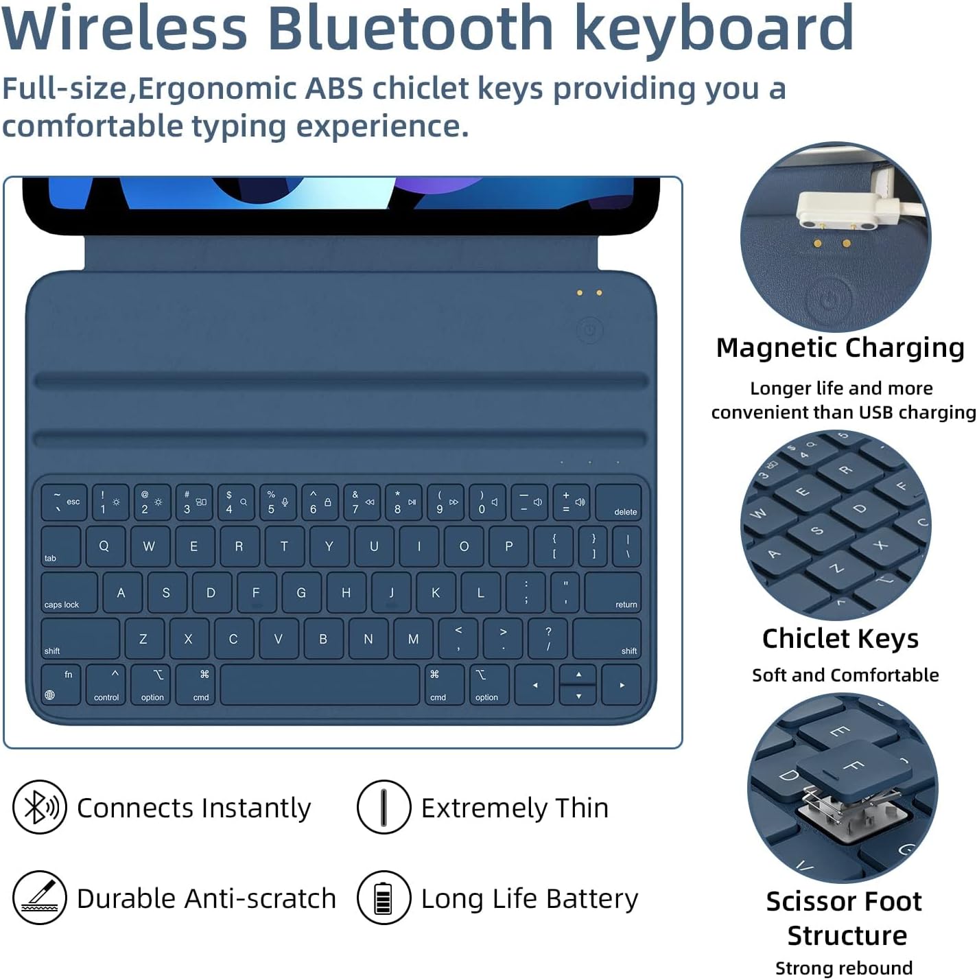 Étui Bluetooth HOU FY-11 pour Apple iPad Pro 11" Air 10,9" 4e et 5e génération