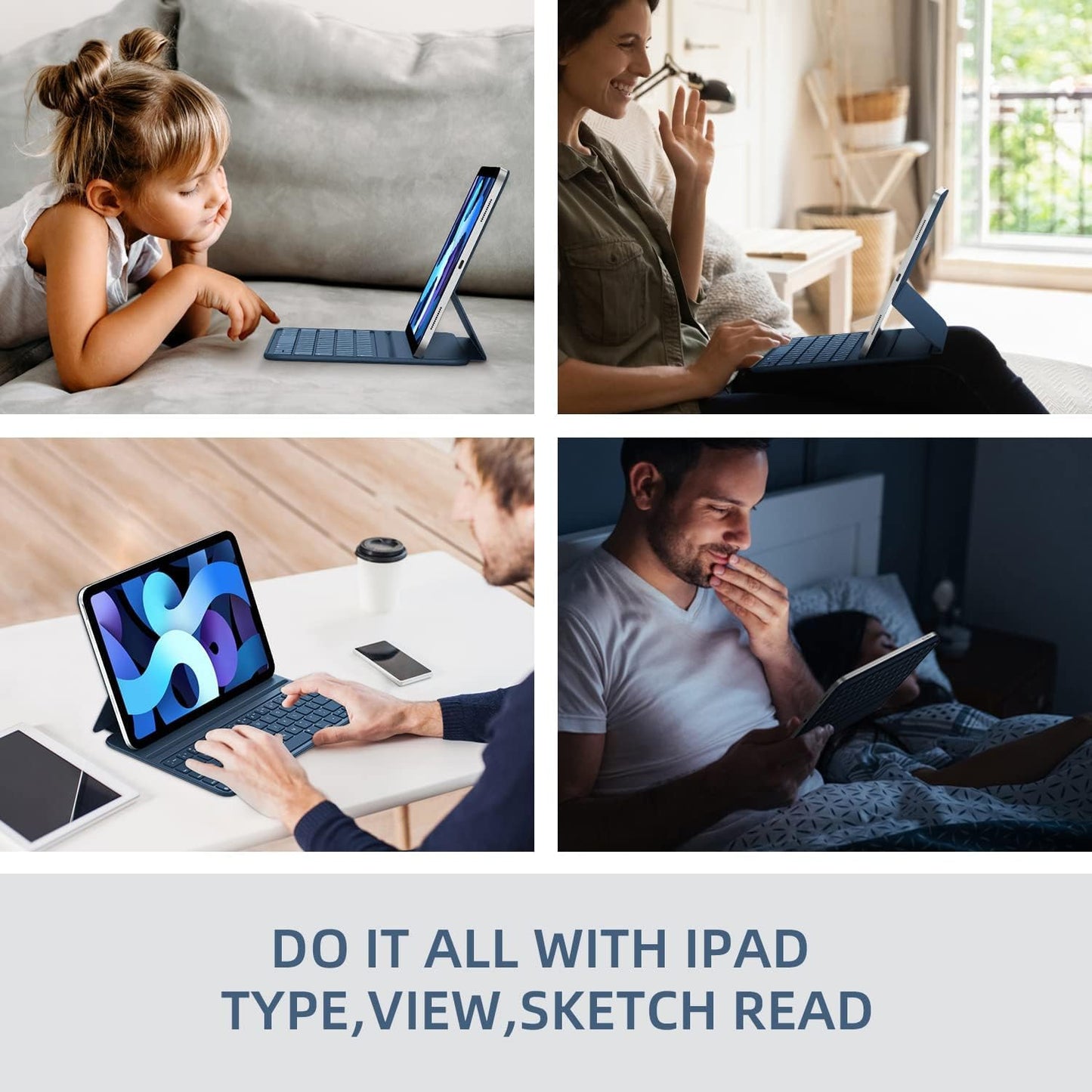 Étui Bluetooth HOU FY-11 pour Apple iPad Pro 11" Air 10,9" 4e et 5e génération