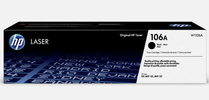 Toner noir d'origine HP 106A W1106A pour imprimantes laser 107a, 107w, 107r, multifonctions 135ag, 135wg et 135w