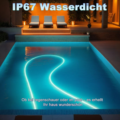 Heromind LED Streifen 10m RGB Bluetooth, IP67 Wasserdicht, 840 LEDs mit App