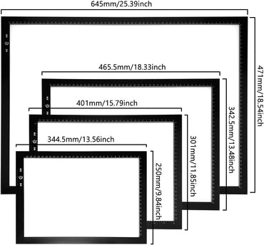 HSK A4 LED-Lichtpad Sperren/Entsperren Touch-Dimmer-Knopf Helligkeit 7000 Lux