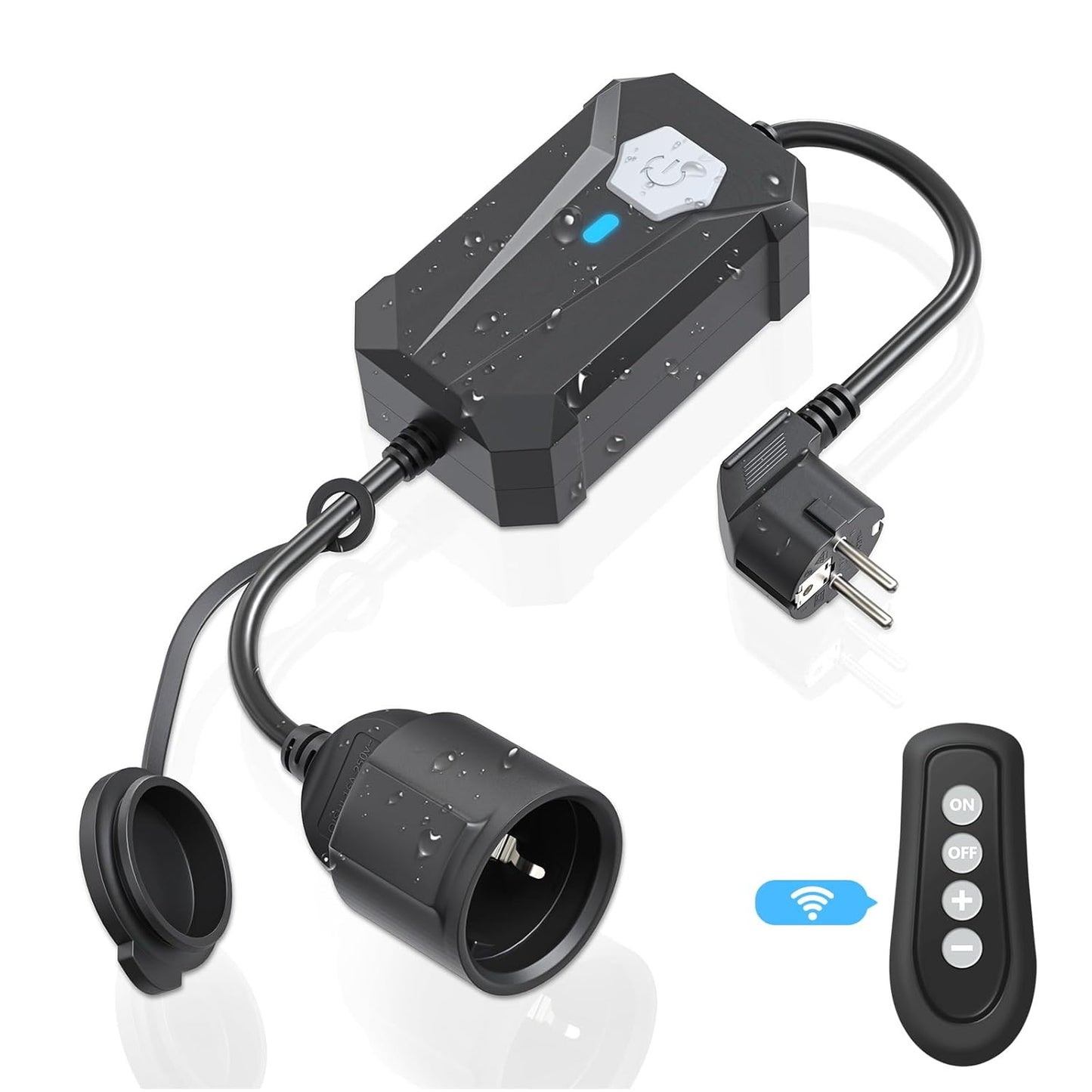 HITRENDS Smart Dimmer Steckdose, WiFi Outdoor Dimmer mit APP-Fernbedienung Wi Fi
