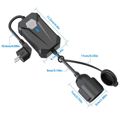 HITRENDS Smart Dimmer Steckdose, WiFi Outdoor Dimmer mit APP-Fernbedienung Wi Fi