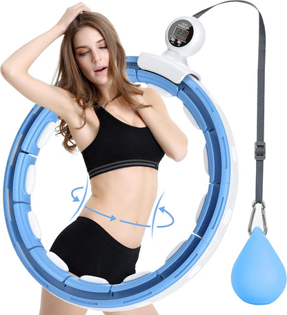 Cerceaux intelligents Hula Hoop avec picots de massage et 16 boutons Abnehmbar Bleu
