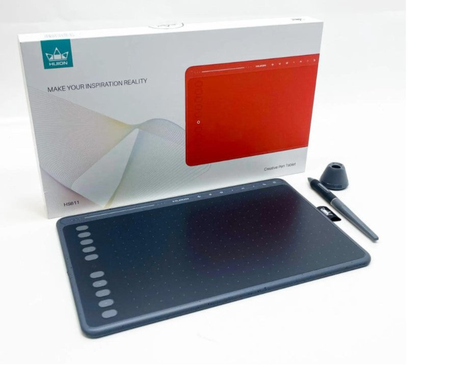 Huion HS611, HS611, Grafiktablett, Verkabelt, 5080 lpi, 258,4 x 161,5 mm, USB, 1 cm, Grau