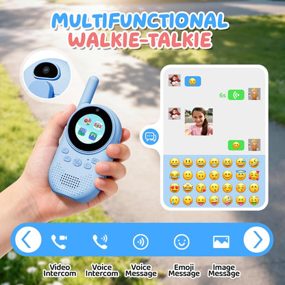 Heweimei Video Walkie Talkie Kinder, wiederaufladbare mit Display und Stimmverzerrer