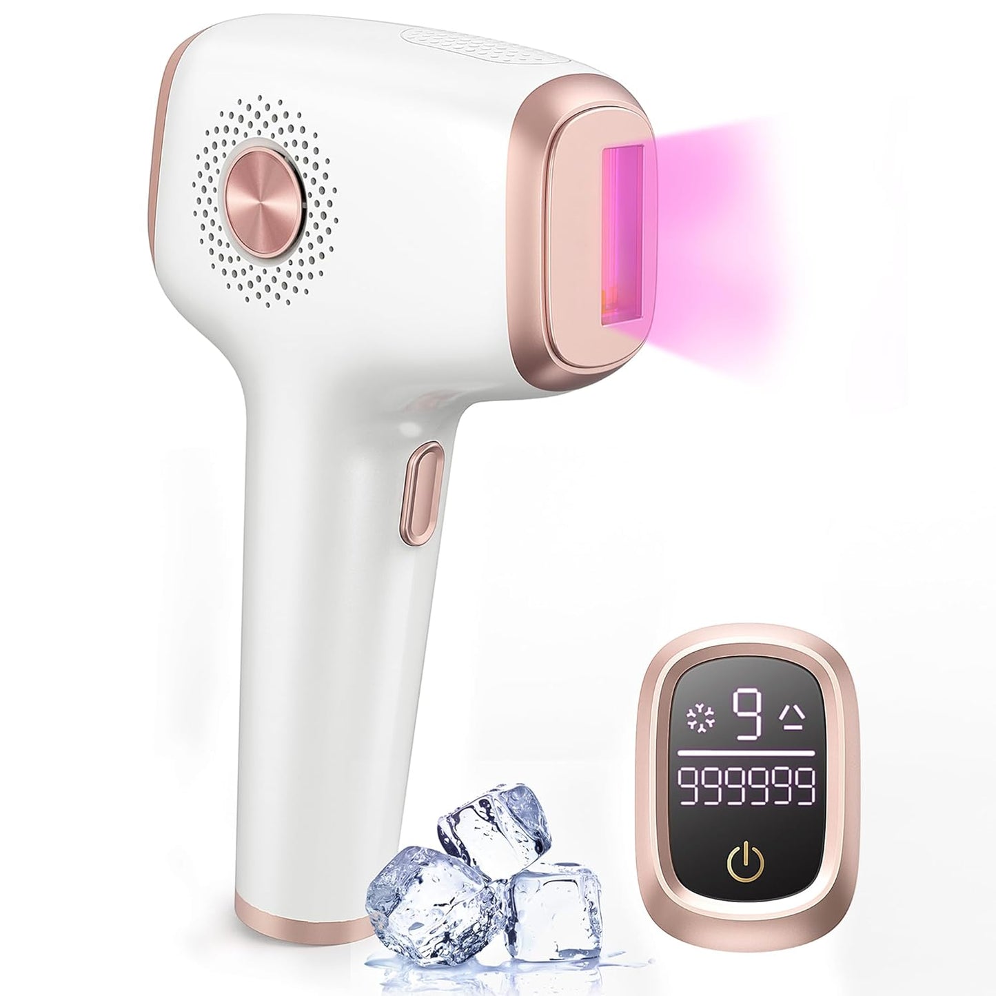 INNZA IPL Haarentfernungsgerät mit Eis-Kühlung, 9 Energiestufen,999.999 Lichtimpulse