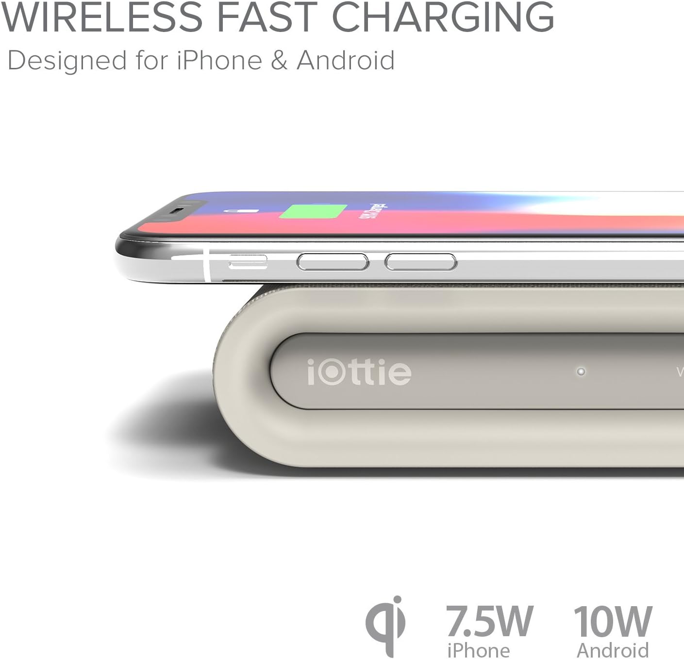 iOttie iON Wireless Plus v2 Ladepad || Qi-es Schnellladegerät 7,5 W für iPhone Xs Max R 8 Plus 10 W für Samsung Galaxy S10 E S9 S8 Plus