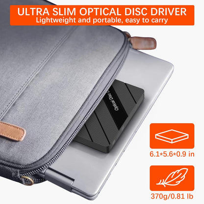 inaepeak 8 IN 1 Externes CD DVD Laufwerk für Laptop Schwarz
