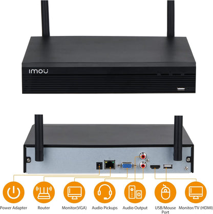 Imou Wireless Recorder 4-Kanal WLAN Netzwerk Videorekorder - ONVIF HDMI VGA H.265