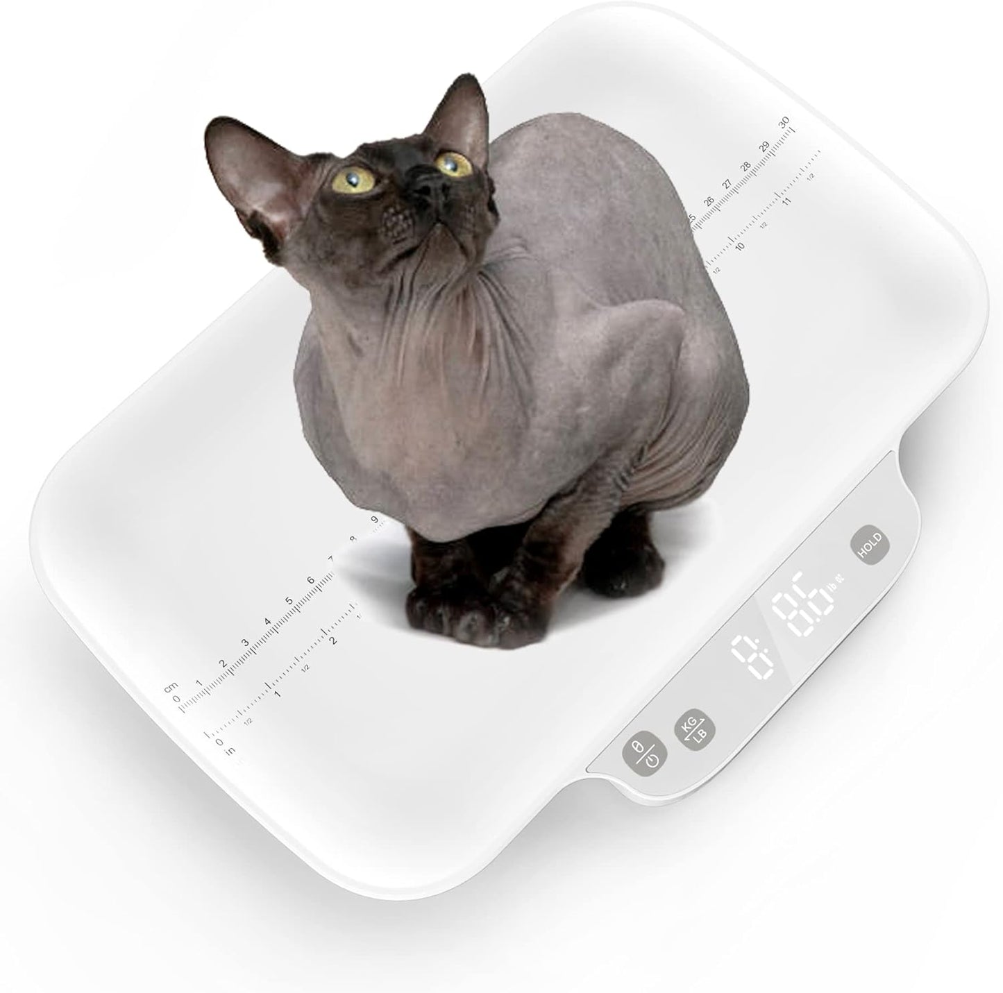 ICARE-PET Digitale Babywaage für Kleinkinder und Haustiere, 15Kgs (± 1g),
