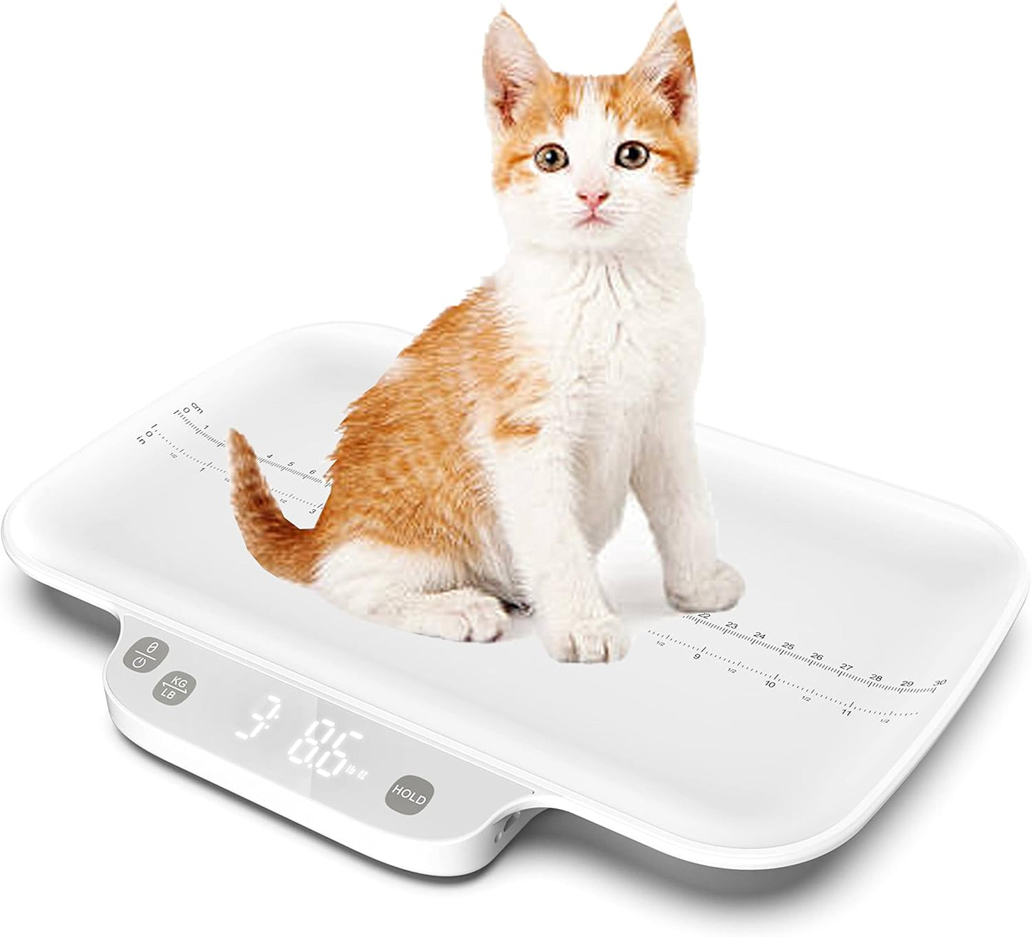 ICARE-PET Digitale Babywaage für Kleinkinder und Haustiere, 15Kgs (± 1g),