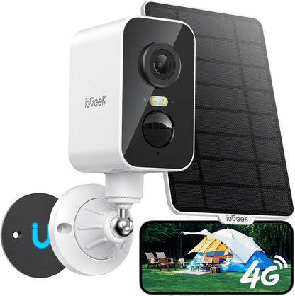 ieGeek 4G Tragbare Magnetische Überwachungskamera mit SIM-Karte Kamera Solar mit PIR & Farbnachtsicht,