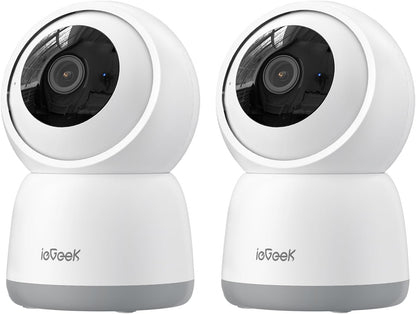 ieGeek 2K 360° WLAN Überwachungskamera , 2,4/5 GHz Hundekamera mit APP(2 Stück)