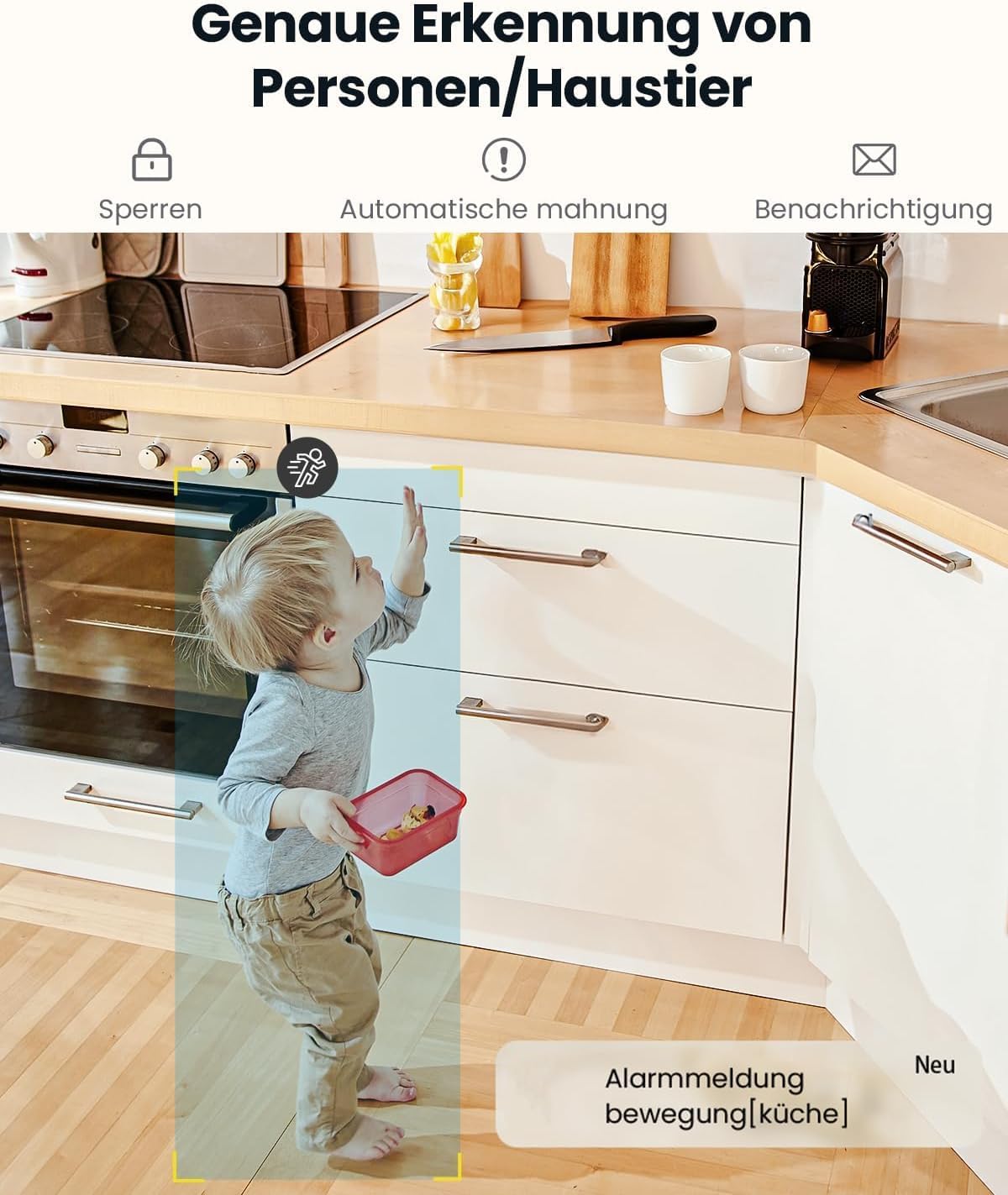 ieGeek 2K 360° WLAN Überwachungskamera , 2,4/5 GHz Hundekamera mit APP(2 Stück)