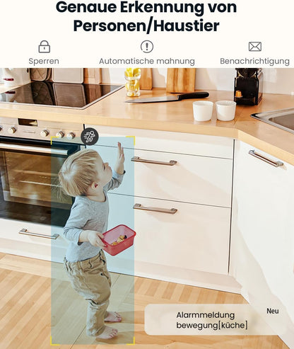 ieGeek 2K 360° WLAN Überwachungskamera , 2,4/5 GHz Hundekamera mit APP(2 Stück)