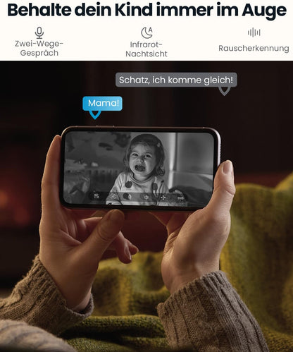 ieGeek 2K 360° WLAN Überwachungskamera , 2,4/5 GHz Hundekamera mit APP(2 Stück)