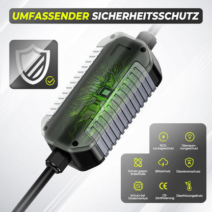 Typ 2 Ladekabel 11kW mit CEE-Stecker, [7M | 6-16A | 3-Phasig] mit Einstellbarer Ladeleistung Mobile Wallbox