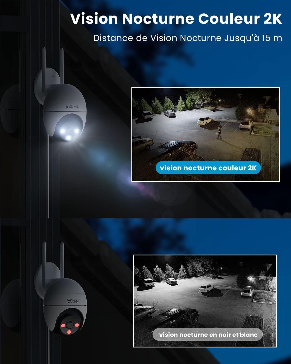 ieGeek 2K Überwachungskamera Aussen, PTZ Outdoor WLAN IP Kamera