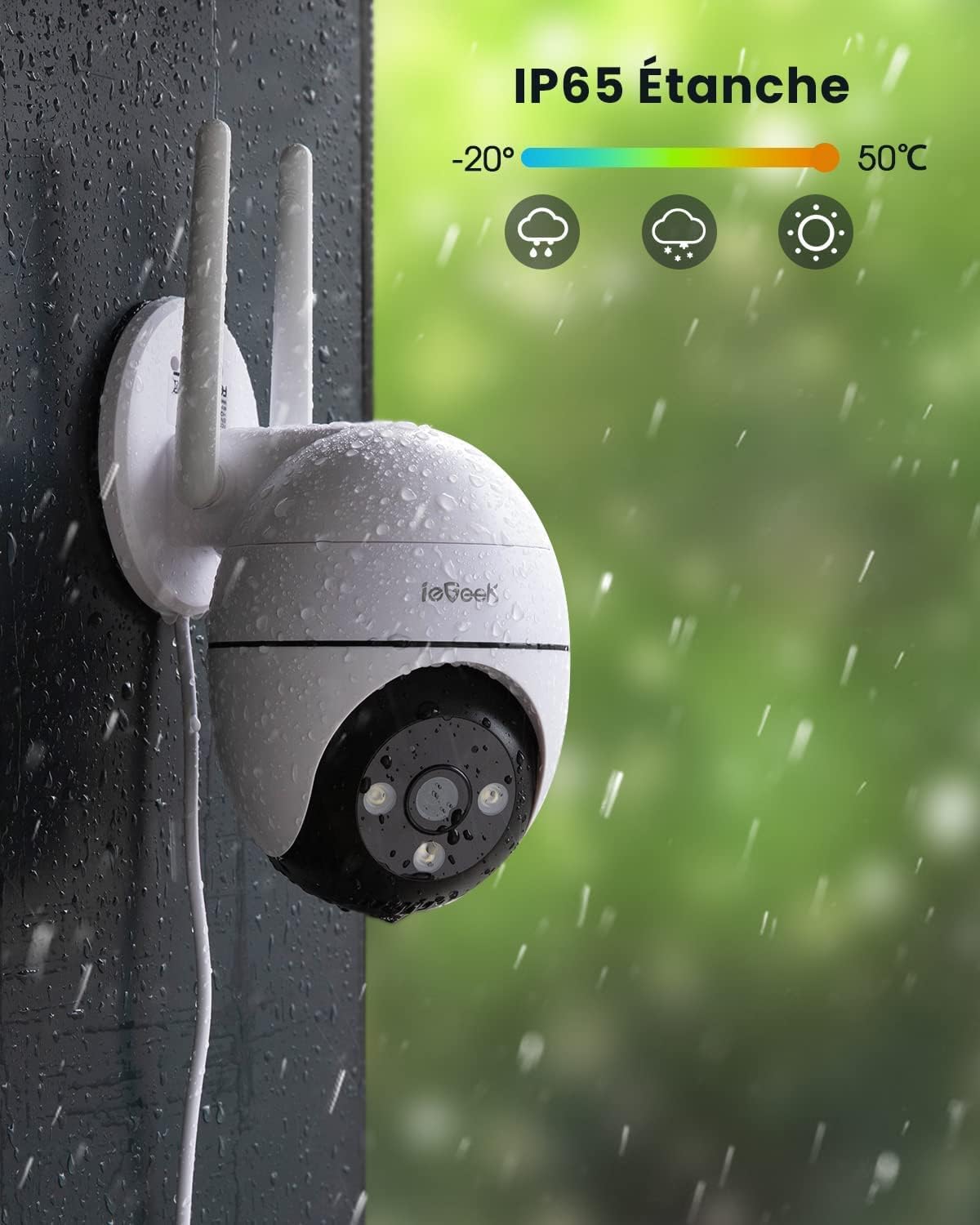 ieGeek 2K Überwachungskamera Aussen, PTZ Outdoor WLAN IP Kamera