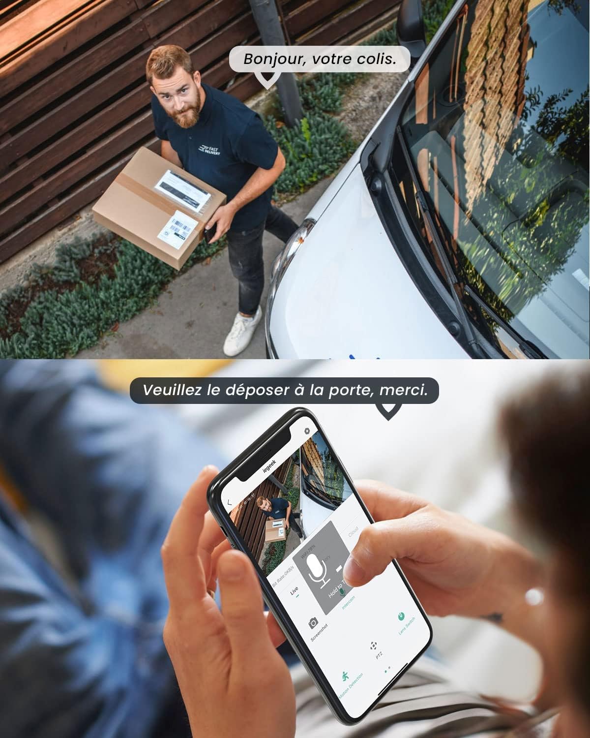 ieGeek 2K Überwachungskamera Aussen, PTZ Outdoor WLAN IP Kamera