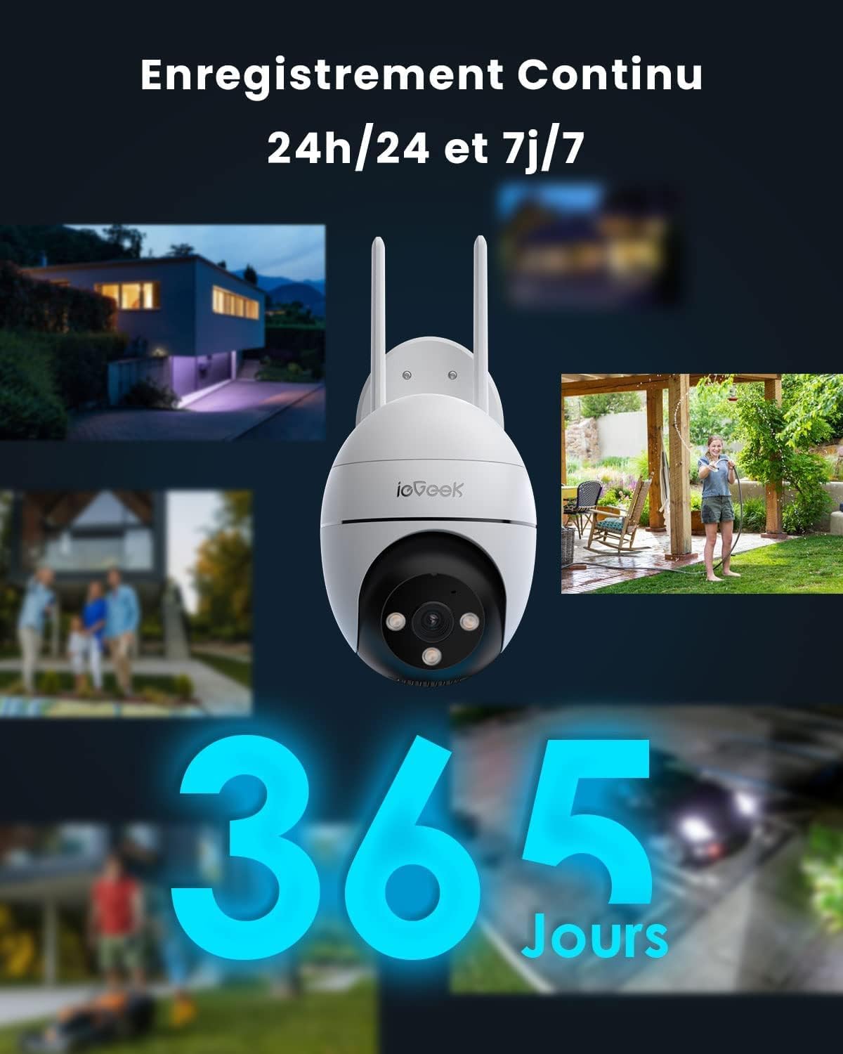ieGeek 2K Überwachungskamera Aussen, PTZ Outdoor WLAN IP Kamera