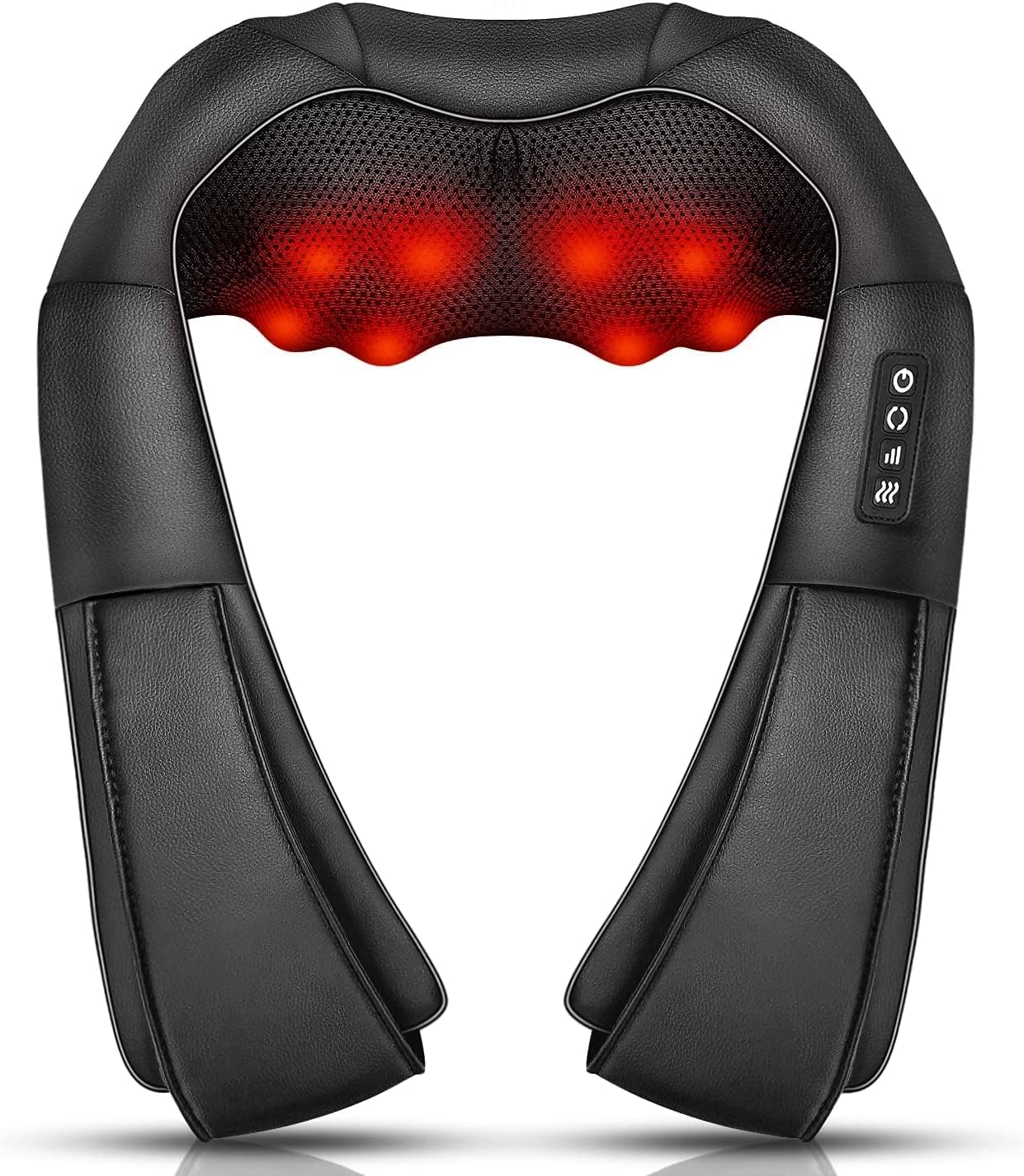 iKristin Nackenmassagegerät mit Wärme, Shiatsu Massagegerät 3D Deep Massage