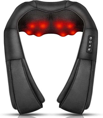 iKristin Nackenmassagegerät mit Wärme, Shiatsu Massagegerät 3D Deep Massage