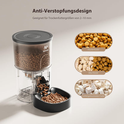 IMIPAW Futterautomat Katze, 3L Intelligenter Katzenfutter Automat