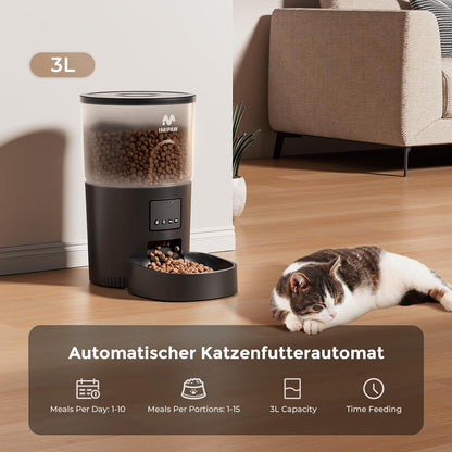 IMIPAW Futterautomat Katze, 3L Intelligenter Katzenfutter Automat