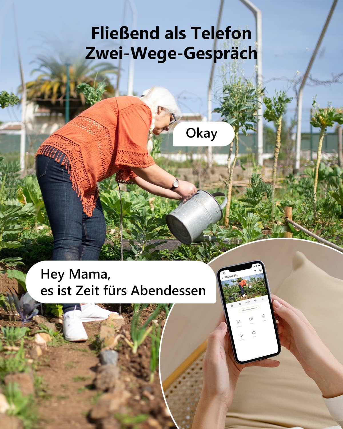 Imou 2K Überwachungskamera Aussen 360° PTZ Nachtsicht 2-Wege-Audio IP66