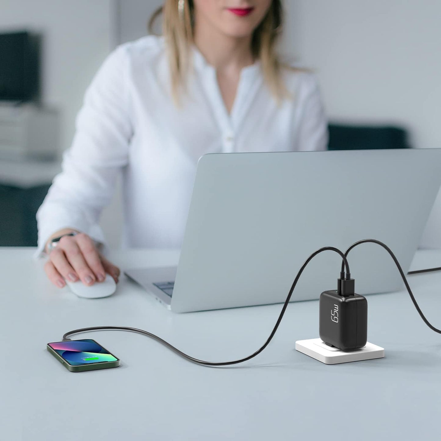imuto Powerbank PD 65W 27000mAh Externer Akku mit 65W USB-C Ladegerät
