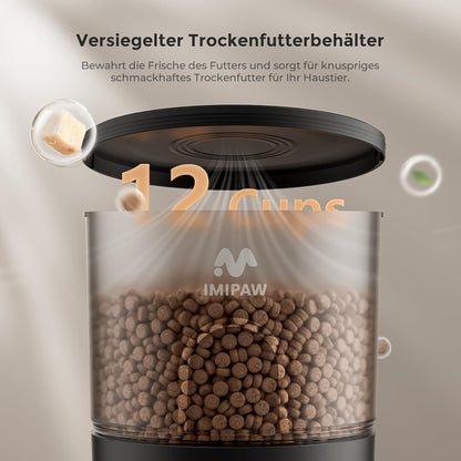IMIPAW Futterautomat Katze, 3L Intelligenter Katzenfutter Automat