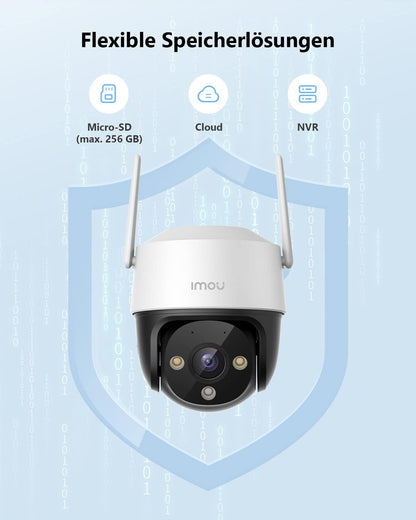 Imou 2K Überwachungskamera Aussen 360° PTZ Nachtsicht 2-Wege-Audio IP66