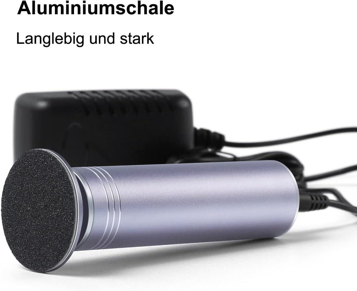 I.B.N Store Elektrische Hornhautentferner Pediküre Fußfeile mit 60 St Schleifkissen (Lila)