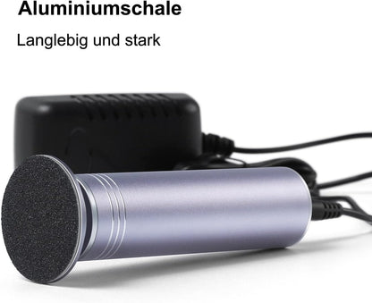 I.B.N Store Elektrische Hornhautentferner Pediküre Fußfeile mit 60 St Schleifkissen (Lila)
