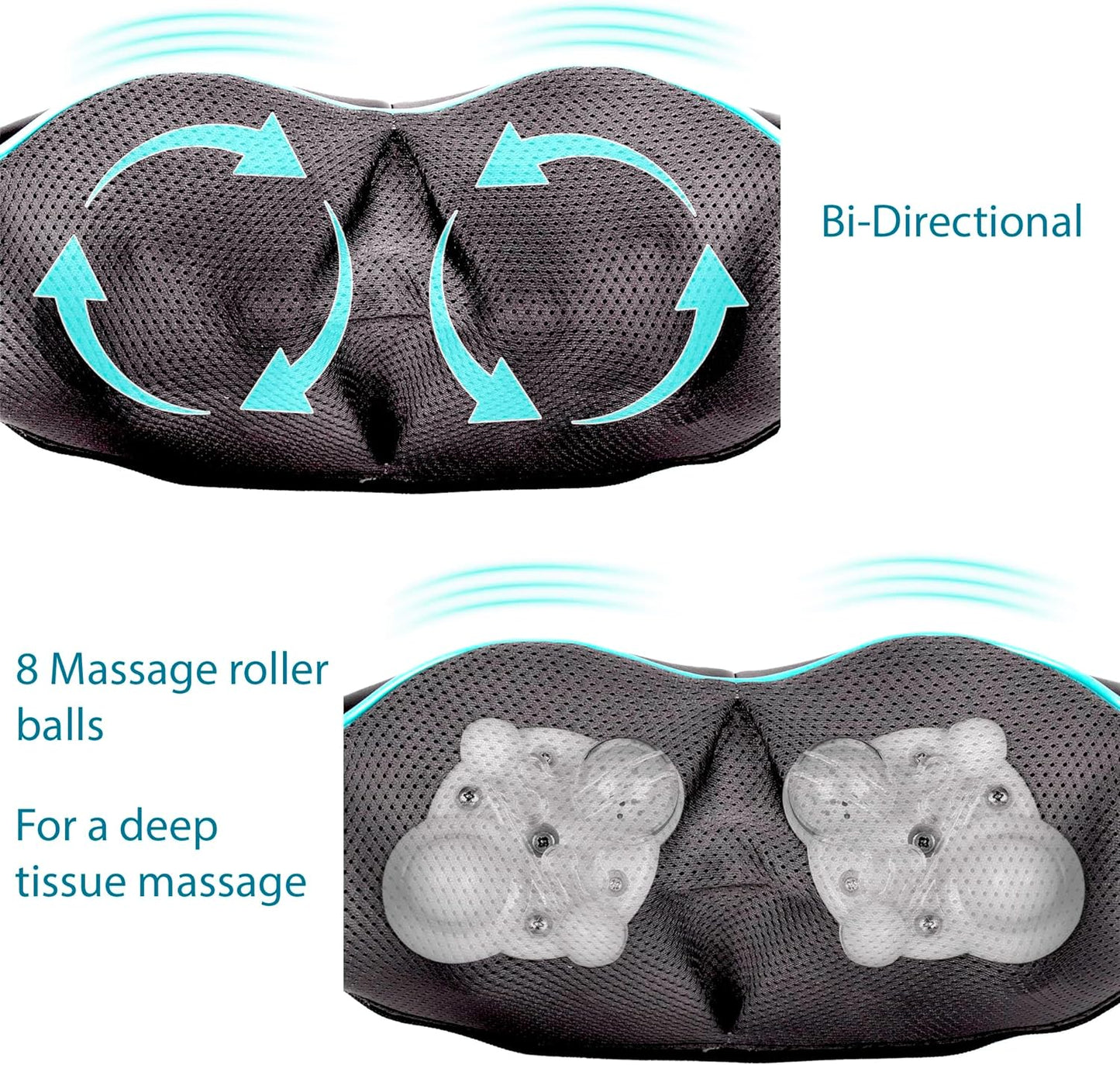 InvoSpa Shiatsu Massagegerät Nackenmassagegerät Schulter Rücken mit Infrarot Wärmefunktion, Elektrisches Massagegerät mit Wärme