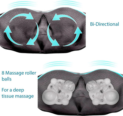 InvoSpa Shiatsu Massagegerät Nackenmassagegerät Schulter Rücken mit Infrarot Wärmefunktion, Elektrisches Massagegerät mit Wärme