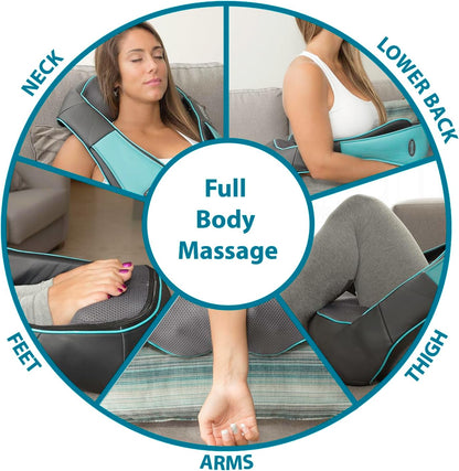InvoSpa Shiatsu Massagegerät Nackenmassagegerät Schulter Rücken mit Infrarot Wärmefunktion, Elektrisches Massagegerät mit Wärme