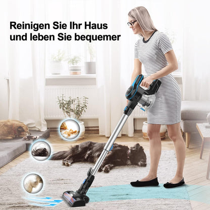 INSE N5S Akku Staubsauger 20KPa, 6-in-1 Staubsauger,45 Min Laufzeit, 1,2 L