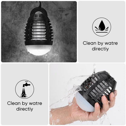 Elektrischer Insektenvernichter 2 in 1 Campinglampe Moskitofalle Wasserdichte UV-Moskitolampe Wiederaufladbare USB-Insektenlampe für Innenbeleuchtung und LED Moskito Killer Insektenvernichter Lampe Mückenfalle Campinglampe