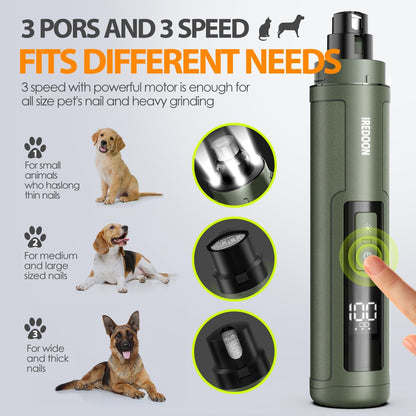 IREDOON Profi Krallenschleifer für Hunde 3-Gang Mit 4 LED Leuchten