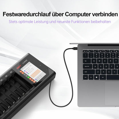 ISDT N8 8-Fach Schnellladegerät für AA/AAA Batterien mit LCD-Display,Analysefunktion