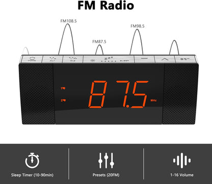 iTOMA Radiowecker mit APP-Steuerung, Bluetooth, UKW-Radio, Dual-Wecker CKS503