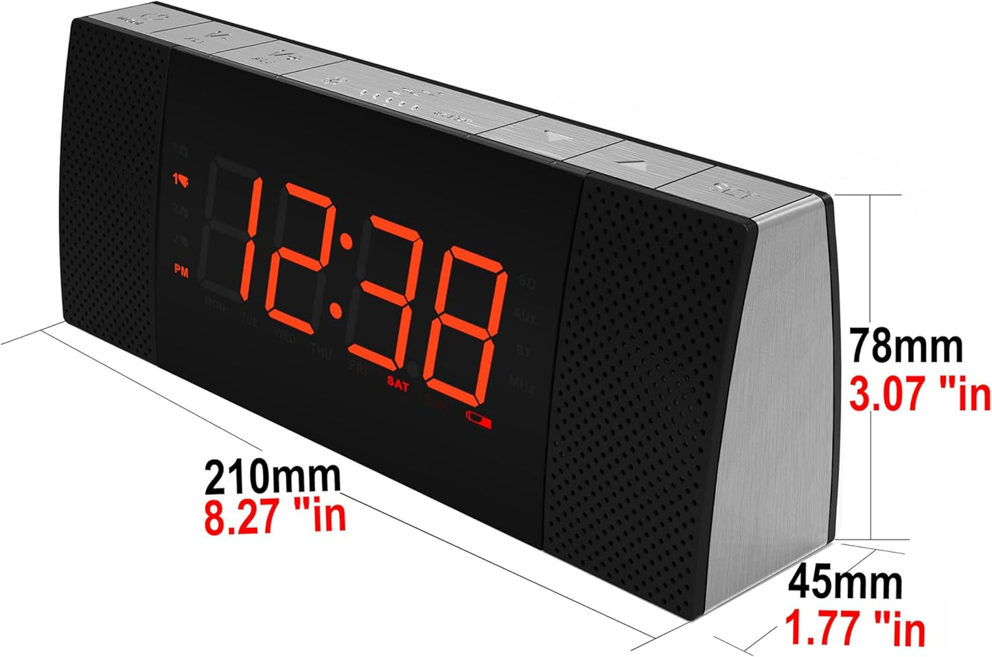 iTOMA Radiowecker mit APP-Steuerung, Bluetooth, UKW-Radio, Dual-Wecker CKS503
