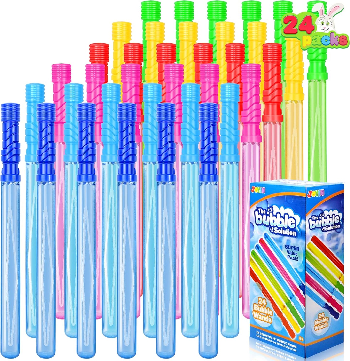 JOYIN 24 große Seifenblasenstäbe Bulk Bubbles (2 Dutzend, 14 Zoll) für Kinder
