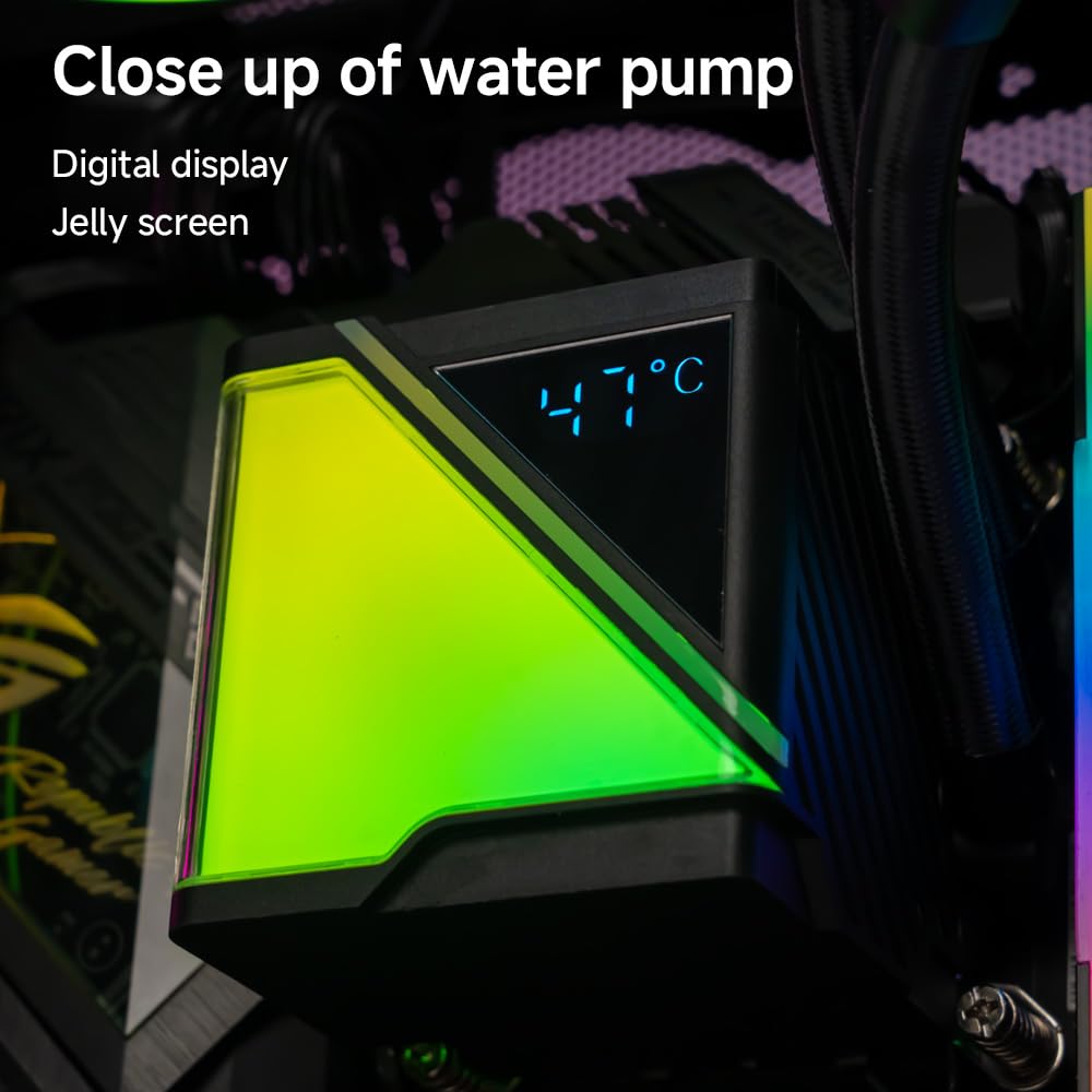 Jungle Leopard Stellar Realm-RS CPU Aio Wasserkühlung 360mm mit Temperatur display