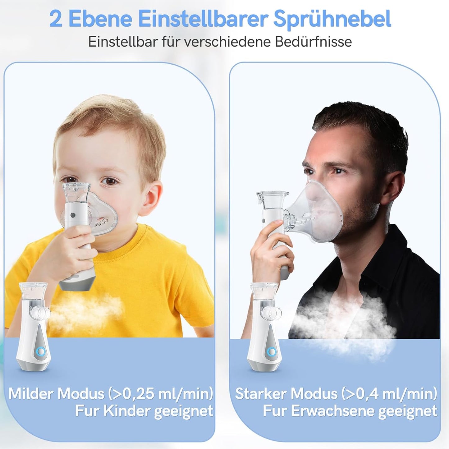 JOSSIS Inhalationsgerät, Ultra Leise für Erwachsene, Kinder
