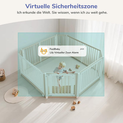 Jeeber 2K/3MP Babyphone mit Kamera APP, 360°, 5" WLAN HDR-Nachtsicht, Weinen/Bewegungs